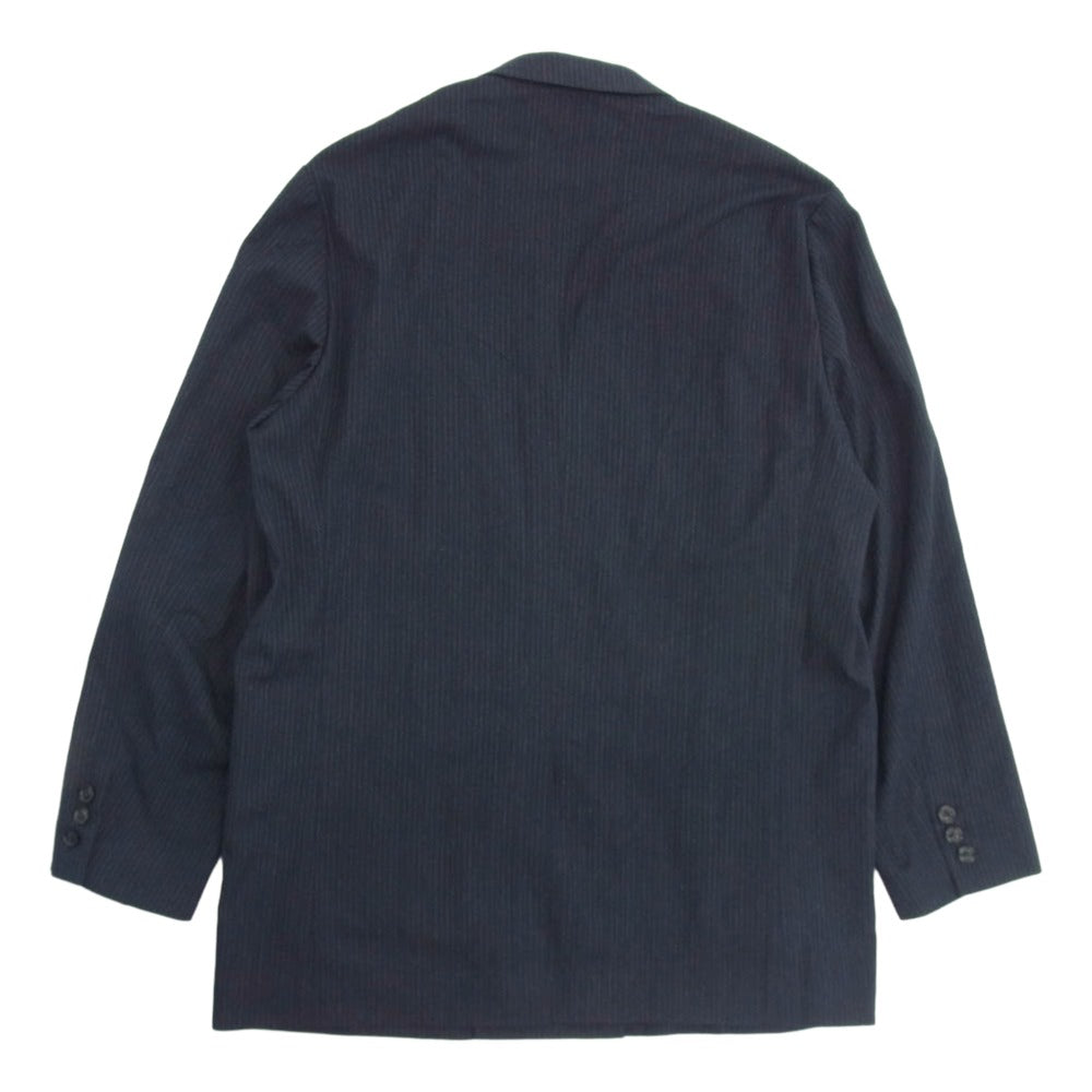 アルテリア 25SS ULJK23-KA188-B SILK WOOL STRIPED OX DB JKT シルク ウール ストライプ オックス ダブルブレスト ジャケット ドローストリング パンツ セットアップ ブラック系 4【中古】
