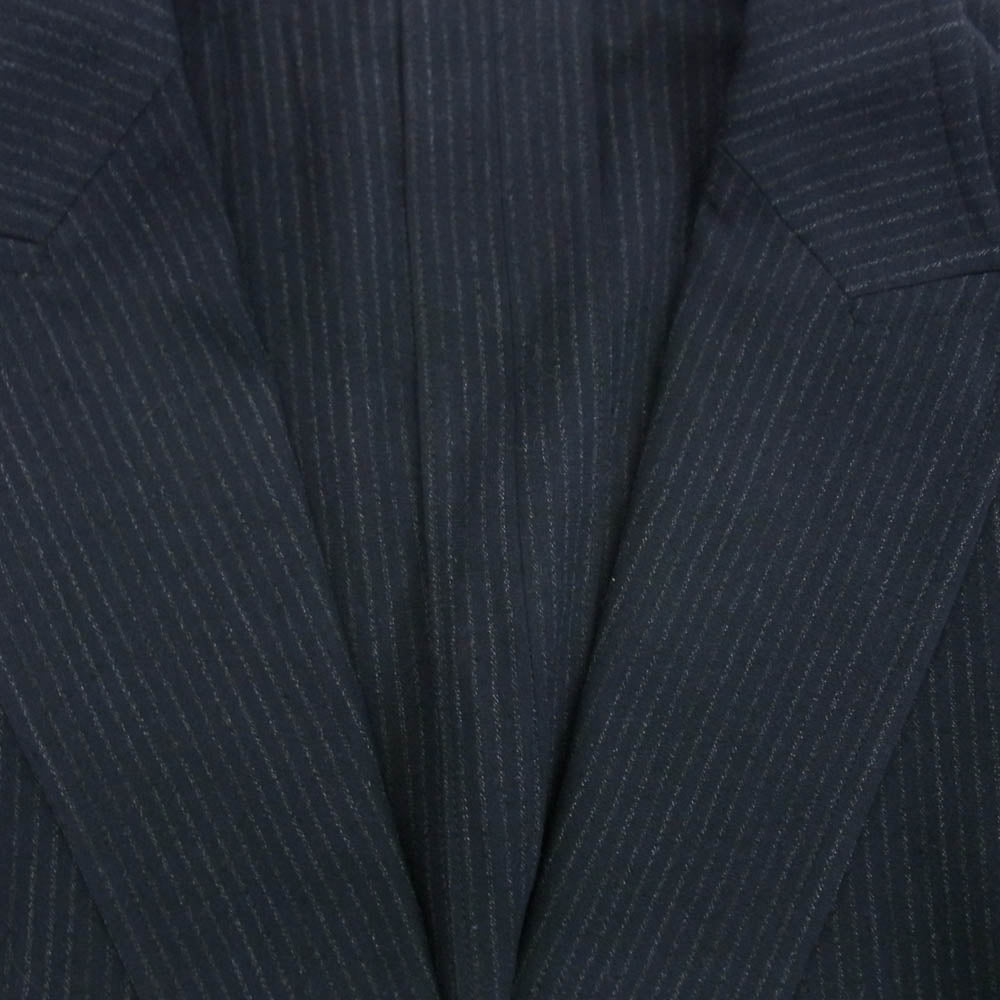 アルテリア 25SS ULJK23-KA188-B SILK WOOL STRIPED OX DB JKT シルク ウール ストライプ オックス ダブルブレスト ジャケット ドローストリング パンツ セットアップ ブラック系 4【中古】