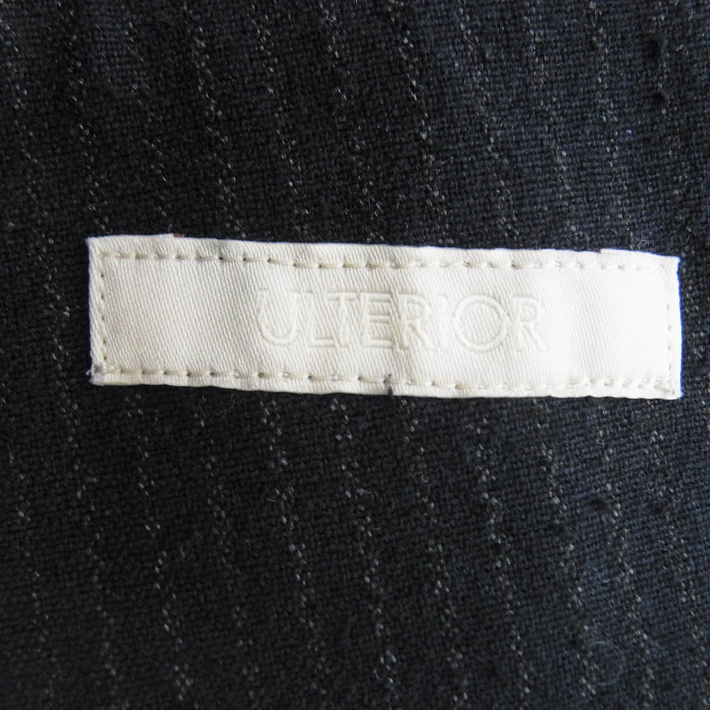 アルテリア 25SS ULJK23-KA188-B SILK WOOL STRIPED OX DB JKT シルク ウール ストライプ オックス ダブルブレスト ジャケット ドローストリング パンツ セットアップ ブラック系 4【中古】