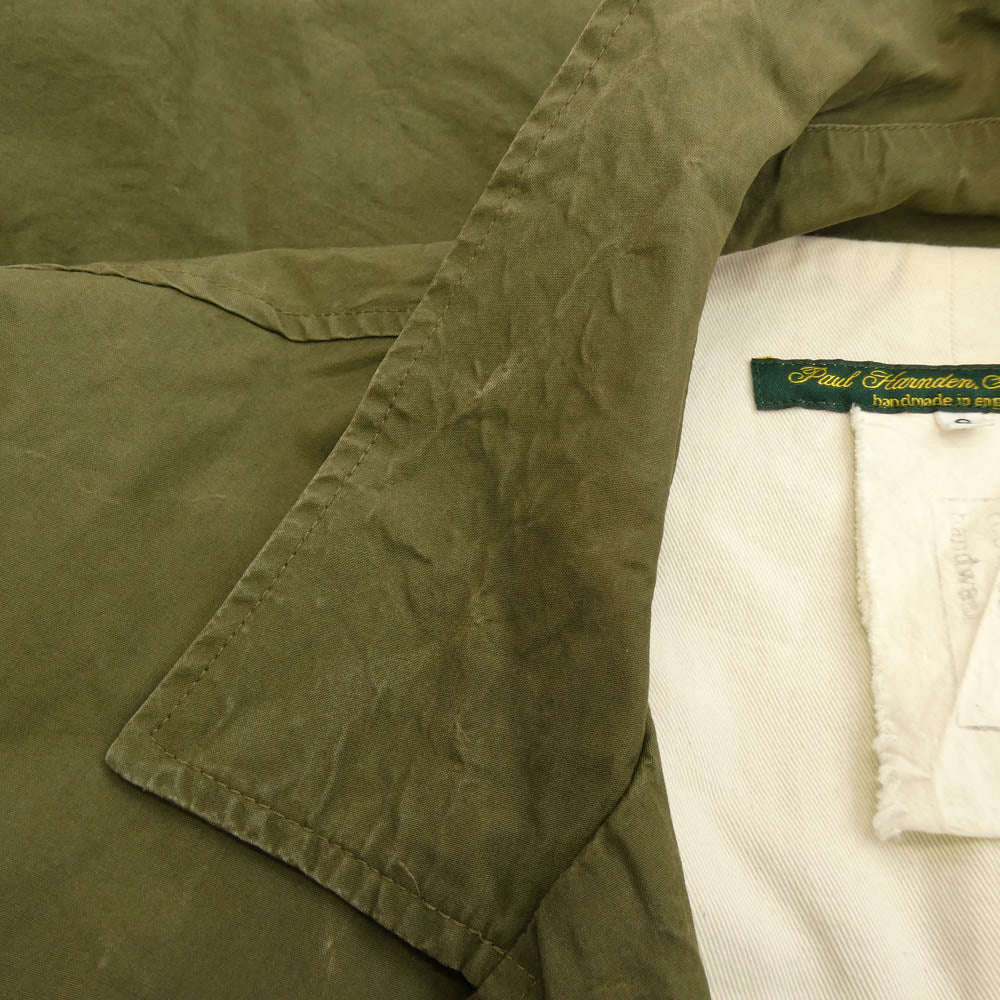 Paul Harnden ポールハーデン 英国製 Mac coat マックコート ベンタイルコットン ジャケット カーキ系 S【中古】