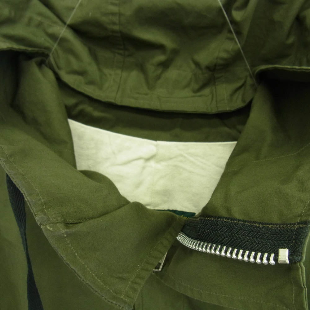 Paul Harnden ポールハーデン 英国製 COTTON M.Parka ダブルジップアップ フーデッド ジャケット カーキ系 XL【中古】