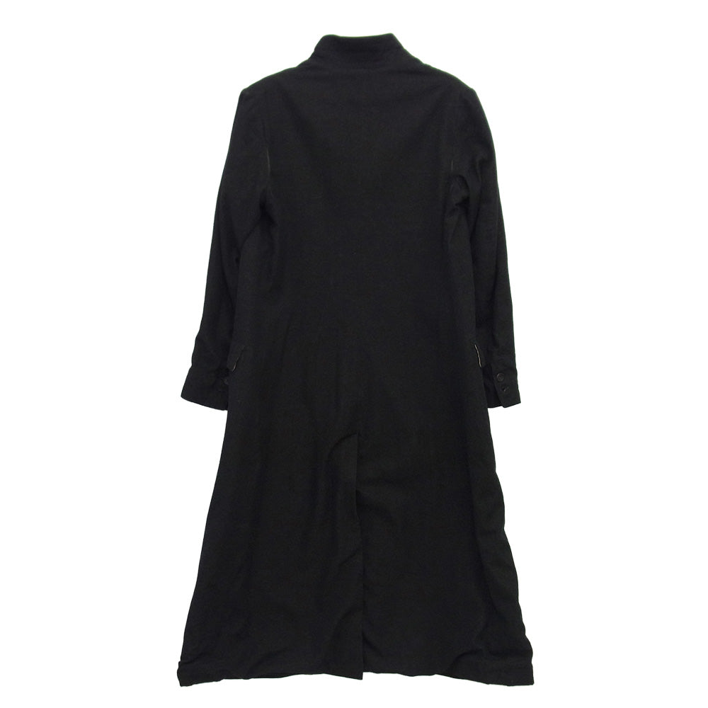 Paul Harnden ポールハーデン 英国製 WOOL/COTTON メンズ ウール ロング ブレザー コート ブラック系 L【中古】