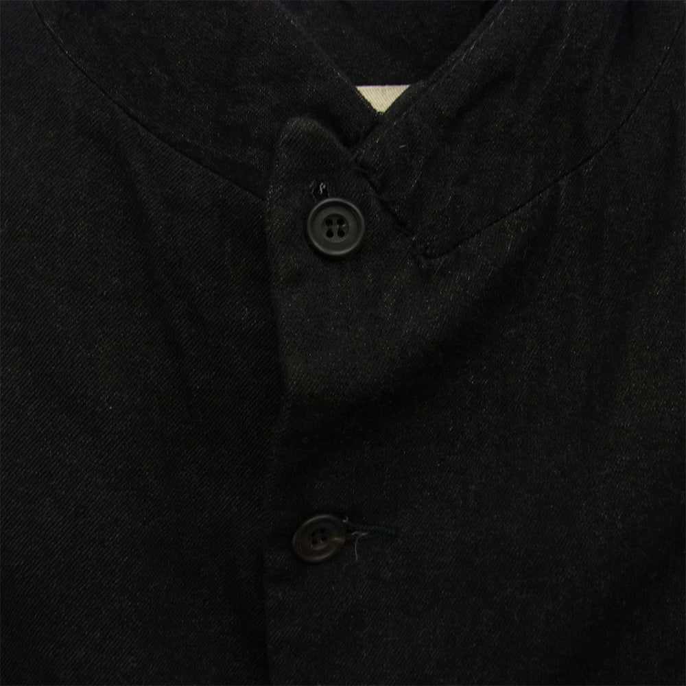 Paul Harnden ポールハーデン 英国製 WOOL/COTTON メンズ ウール ロング ブレザー コート ブラック系 L【中古】