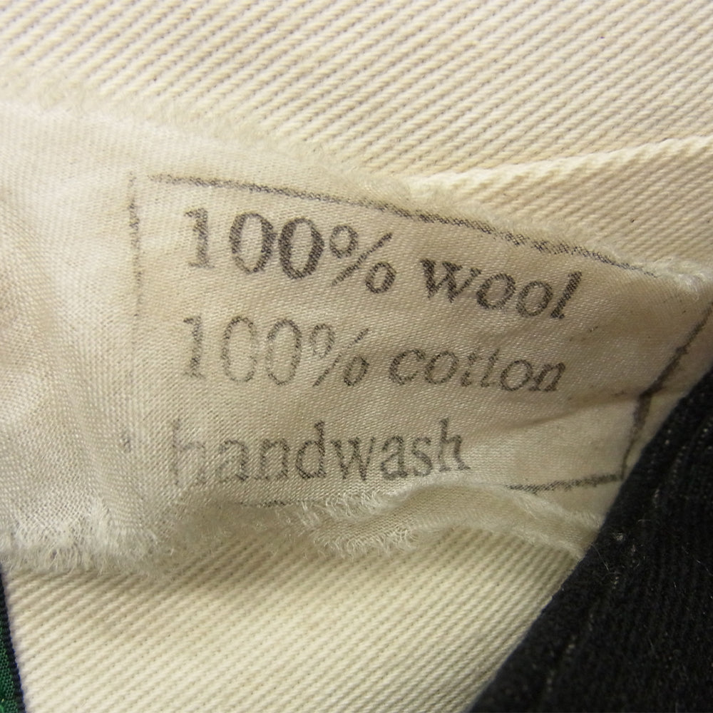 Paul Harnden ポールハーデン 英国製 WOOL/COTTON メンズ ウール ロング ブレザー コート ブラック系 L【中古】