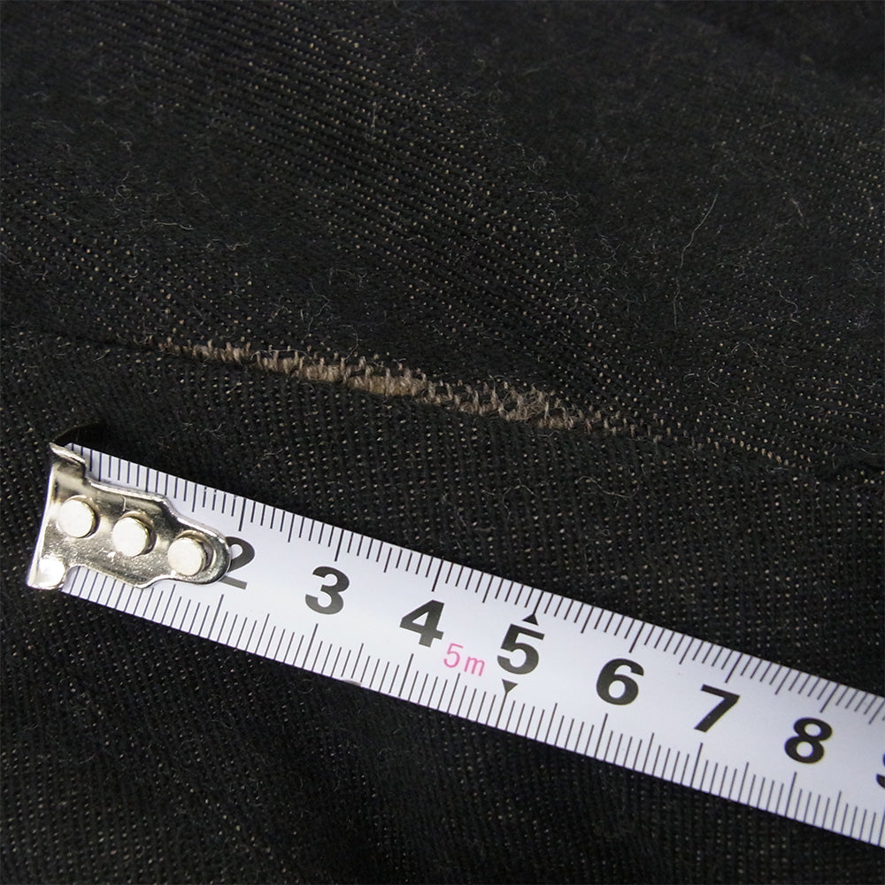 Paul Harnden ポールハーデン 英国製 WOOL/COTTON メンズ ウール ロング ブレザー コート ブラック系 L【中古】