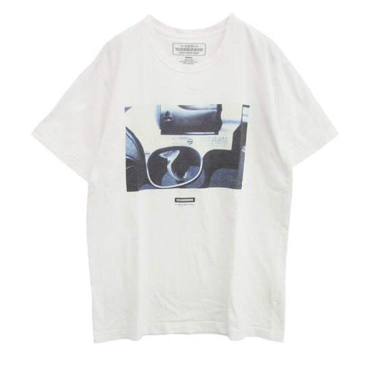 NEIGHBORHOOD ネイバーフッド 20SS ×長濱治 Gun Photo Tee 半袖Tシャツ ホワイト系 M【中古】