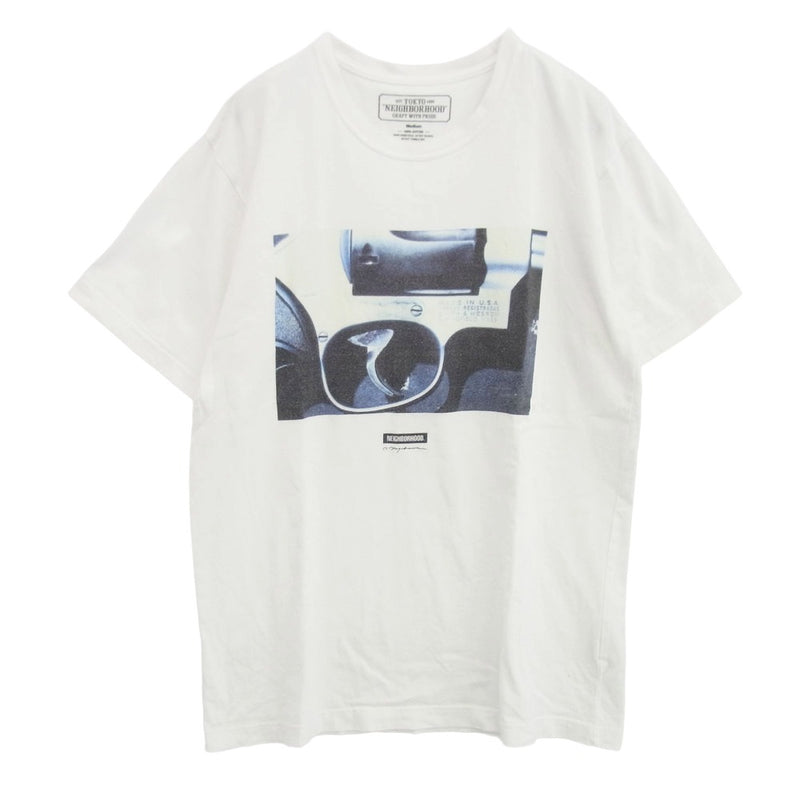 NEIGHBORHOOD ネイバーフッド 20SS ×長濱治 Gun Photo Tee 半袖Tシャツ ホワイト系 M【中古】