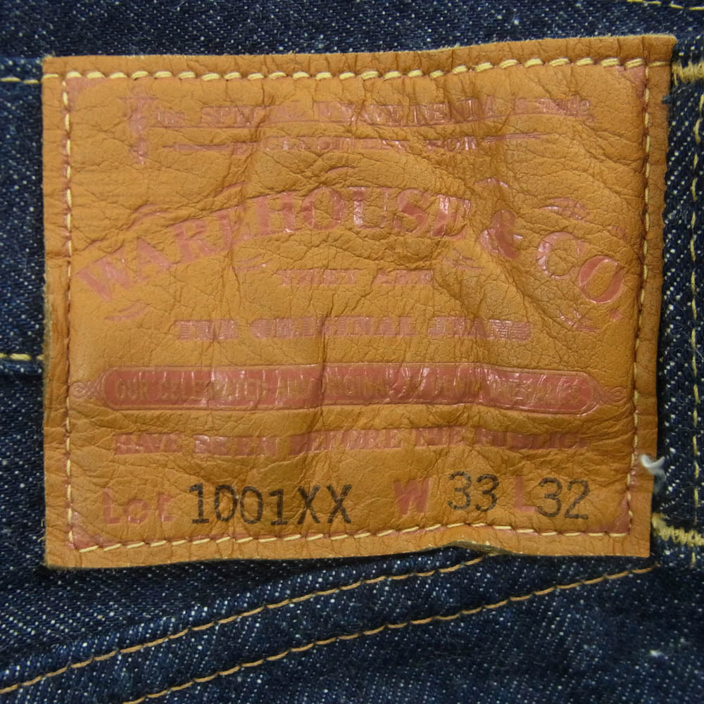WAREHOUSE ウエアハウス Lot.1001XX DENIM PANTS デニム パンツ ボトムス ジーンズ インディゴブルー系 W33 L32【中古】