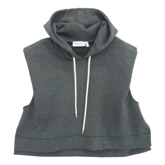 nagonstans ナゴンスタンス 470IS780-1521 hood vest フードベスト パーカー グレー系 M【中古】