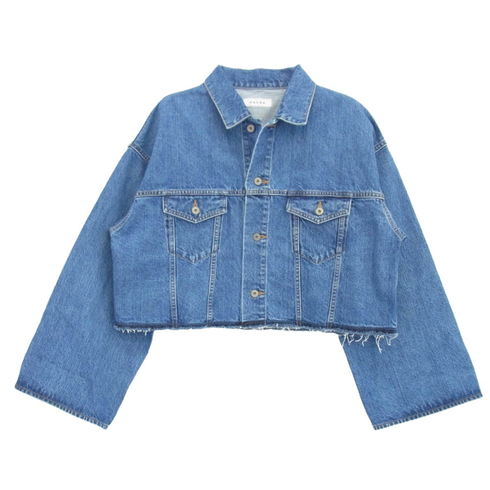 サクラ ボリュームスリーブ デニムジャケット インディゴブルー系 38【中古】