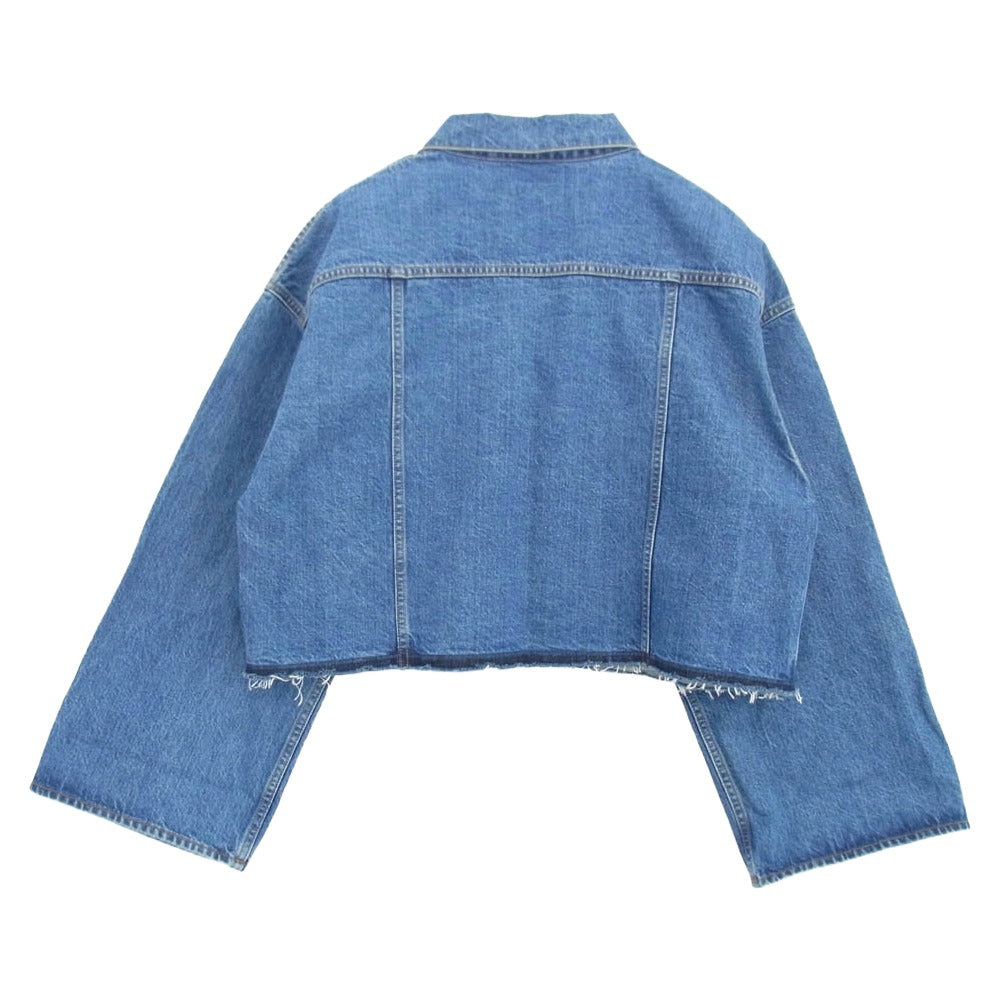 サクラ ボリュームスリーブ デニムジャケット インディゴブルー系 38【中古】