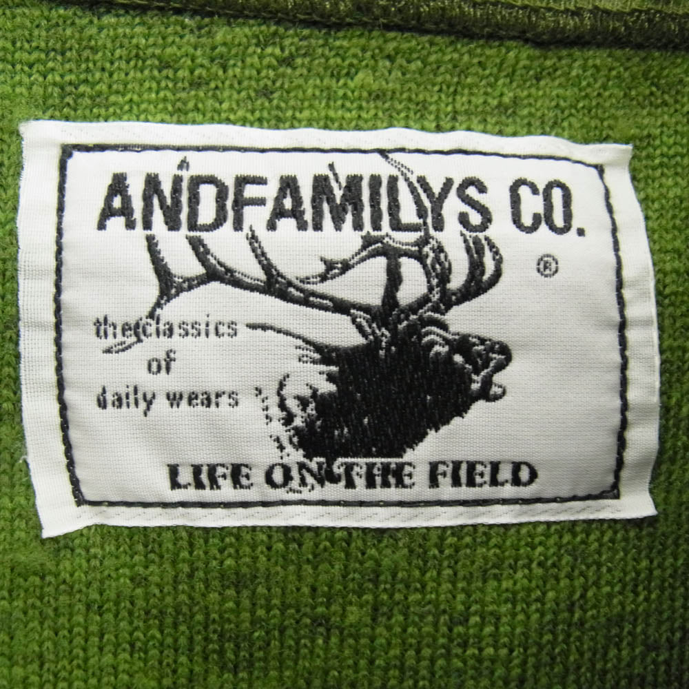 ANDFAMILYS アンドファミリー JK2310752 ITALIAN BOA JACKET イタリアン ボア フリース ジャケット グリーン系 S【中古】