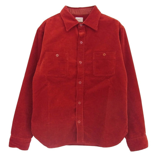 TENDERLOIN テンダーロイン T-CORDUROY SHT コーデュロイシャツ 長袖シャツ レッド系 XS【中古】