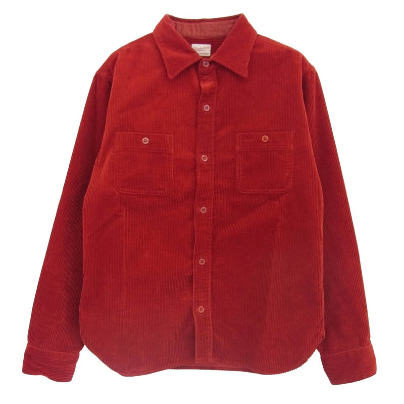 TENDERLOIN テンダーロイン T-CORDUROY SHT コーデュロイシャツ 長袖シャツ レッド系 XS【中古】