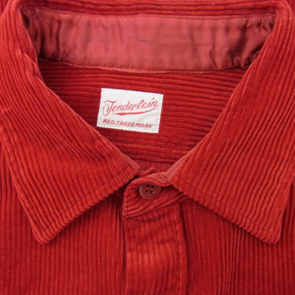 TENDERLOIN テンダーロイン T-CORDUROY SHT コーデュロイシャツ 長袖シャツ レッド系 XS【中古】
