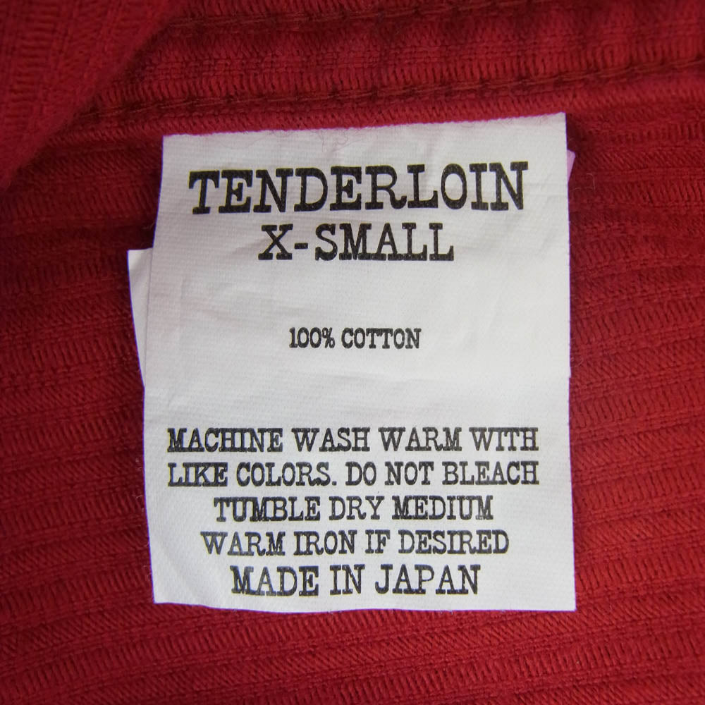 TENDERLOIN テンダーロイン T-CORDUROY SHT コーデュロイシャツ 長袖シャツ レッド系 XS【中古】