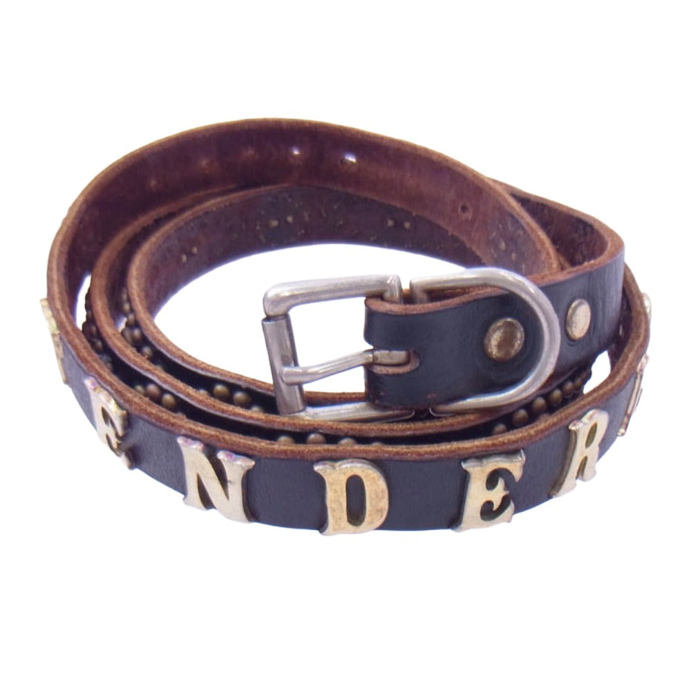 TENDERLOIN テンダーロイン × HTC エイチティーシー T-STUD BELT ナロー スタッズ ベルト ブラック系 M【中古】