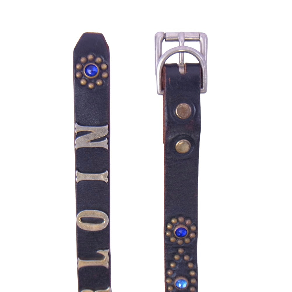 TENDERLOIN テンダーロイン × HTC エイチティーシー T-STUD BELT ナロー スタッズ ベルト ブラック系 M【中古】