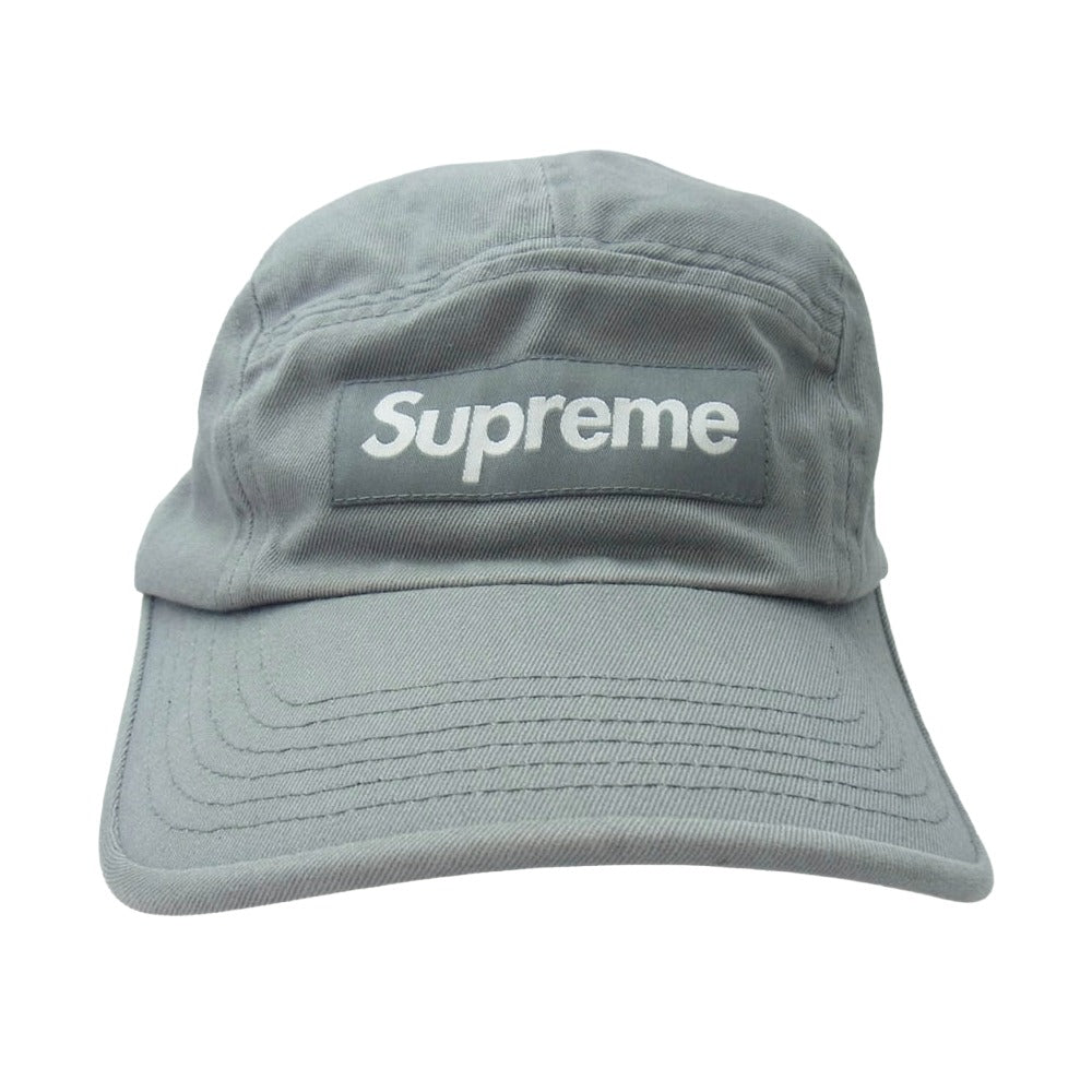 Supreme シュプリーム 22SS Washed Chino Twill Camp Cap ウォッシュ チノ ツイル キャンプ キャップ グレー系 グレー系【中古】