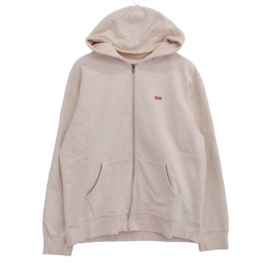 Supreme シュプリーム 17AW カナダ製 ワングラム期 Small Box Zip Up Hooded Sweatshirt スモール ボックスロゴ ジップ パーカー ピンク系 L ピンク系 L【中古】