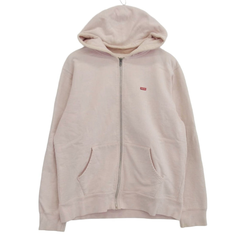 Supreme シュプリーム 17AW カナダ製 ワングラム期 Small Box Zip Up Hooded Sweatshirt スモール ボックスロゴ ジップ パーカー ピンク系 L ピンク系 L【中古】