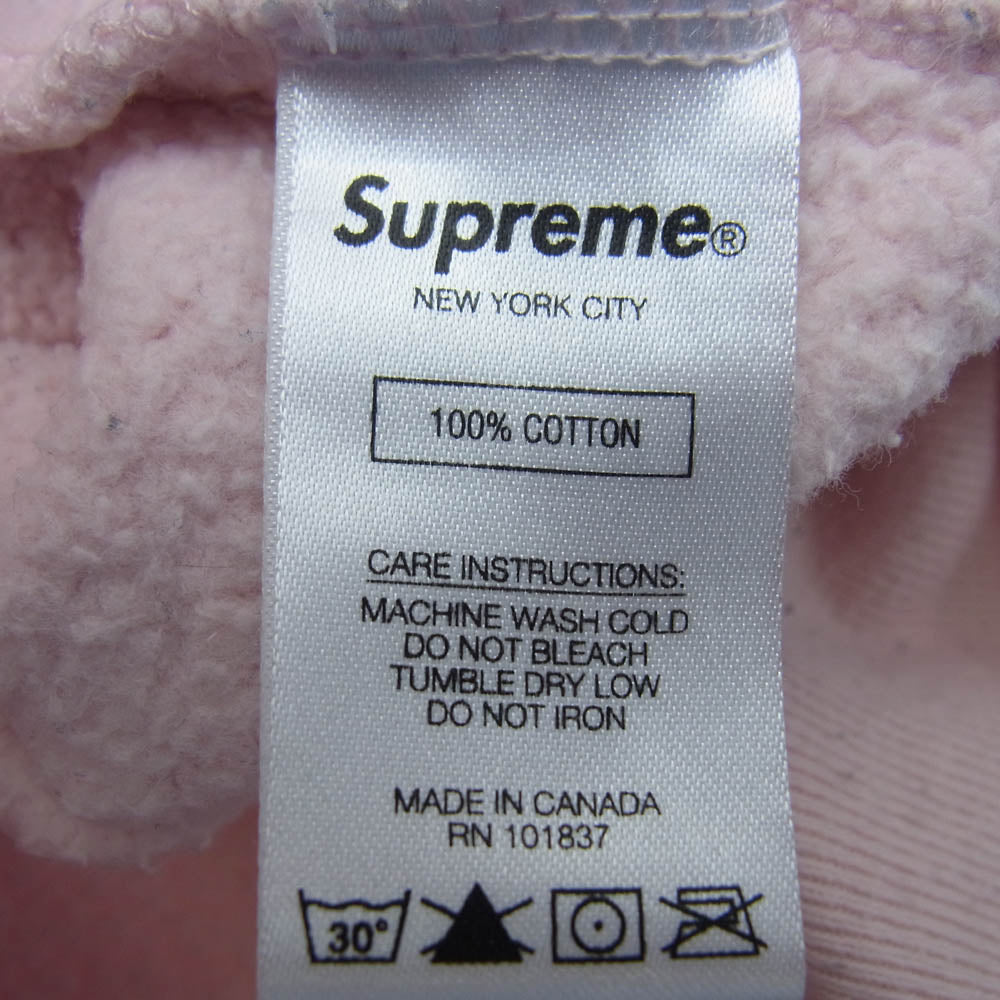 Supreme シュプリーム 17AW カナダ製 ワングラム期 Small Box Zip Up Hooded Sweatshirt スモール ボックスロゴ ジップ パーカー ピンク系 L ピンク系 L【中古】