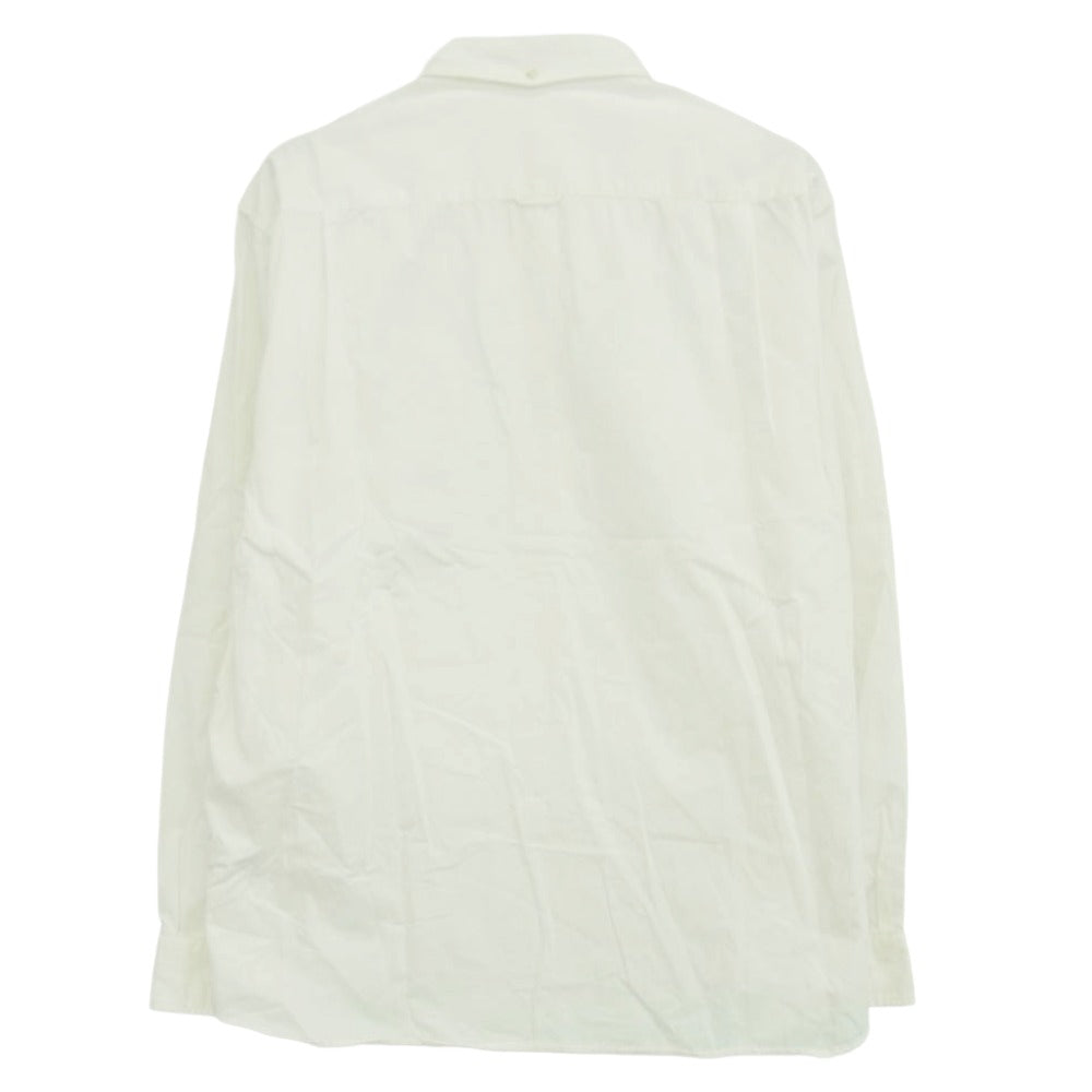 uniform experiment ユニフォームエクスペリメント ue-192014 GABARDINE BACK CONCEALED POCKET BIG B.D SHIRT コットンギャバジン ボタンダウン 長袖 シャツ ホワイト系 4【中古】