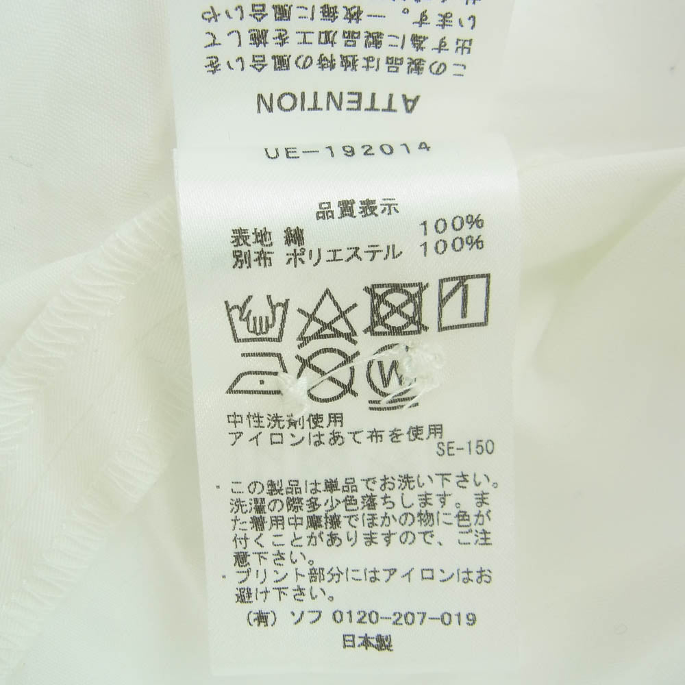 uniform experiment ユニフォームエクスペリメント ue-192014 GABARDINE BACK CONCEALED POCKET BIG B.D SHIRT コットンギャバジン ボタンダウン 長袖 シャツ ホワイト系 4【中古】