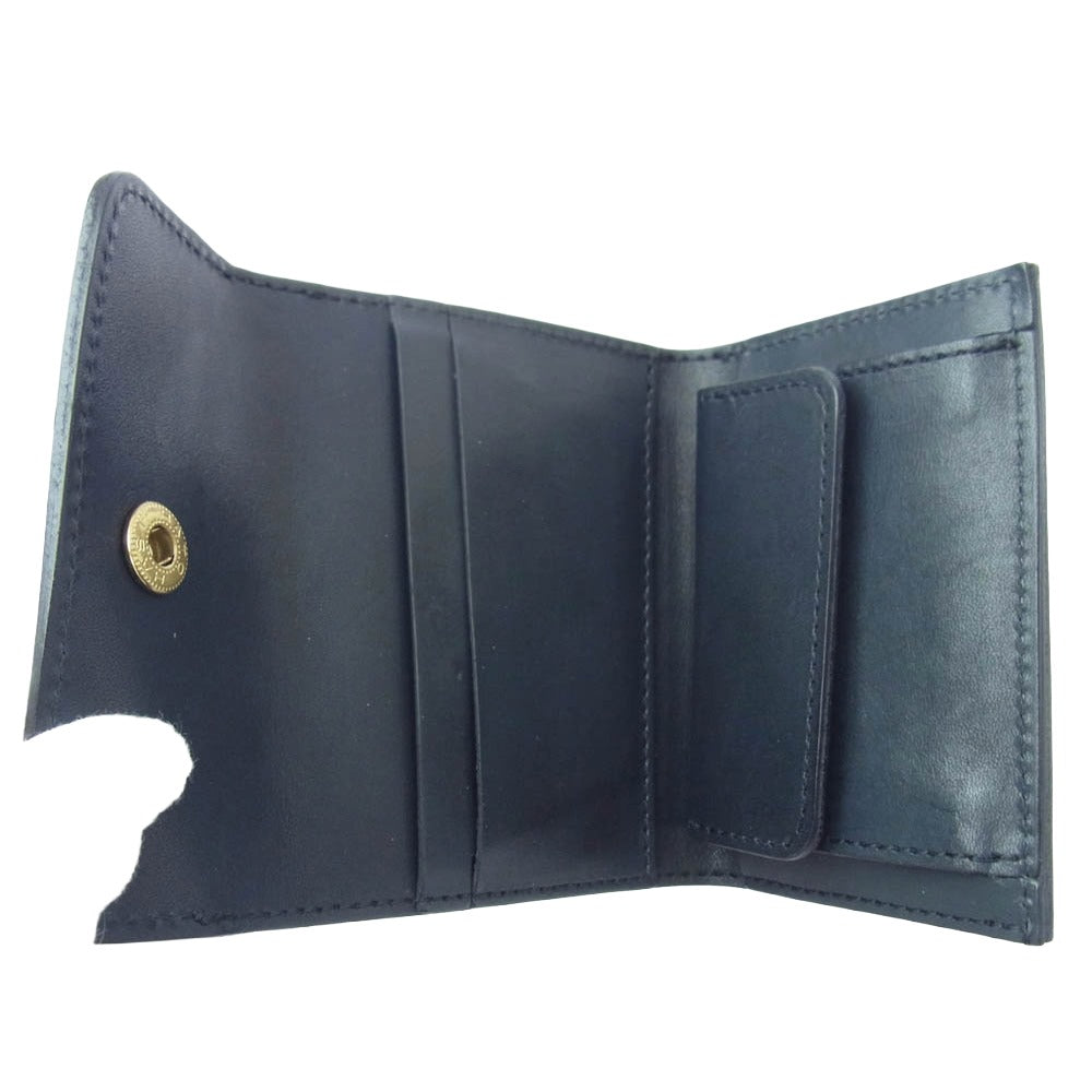 HideandSeek ハイドアンドシーク Leather Wallet Short カウレザー レザーウォレット ブラック系【美品】【中古】