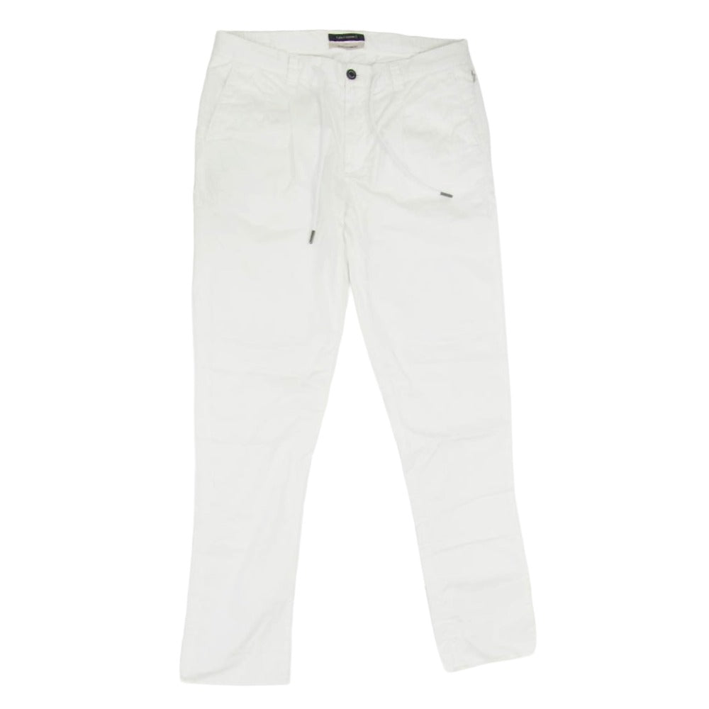 1piu1uguale3 ウノピュウノウグァーレトレ MRP186 Giab’s ARCHIVIO 別注 EASY ITALY TROUSERS イタリア製 ジャブス アルキヴィオ イージー タック テーパード トラウザー パンツ ホワイト系 7【中古】
