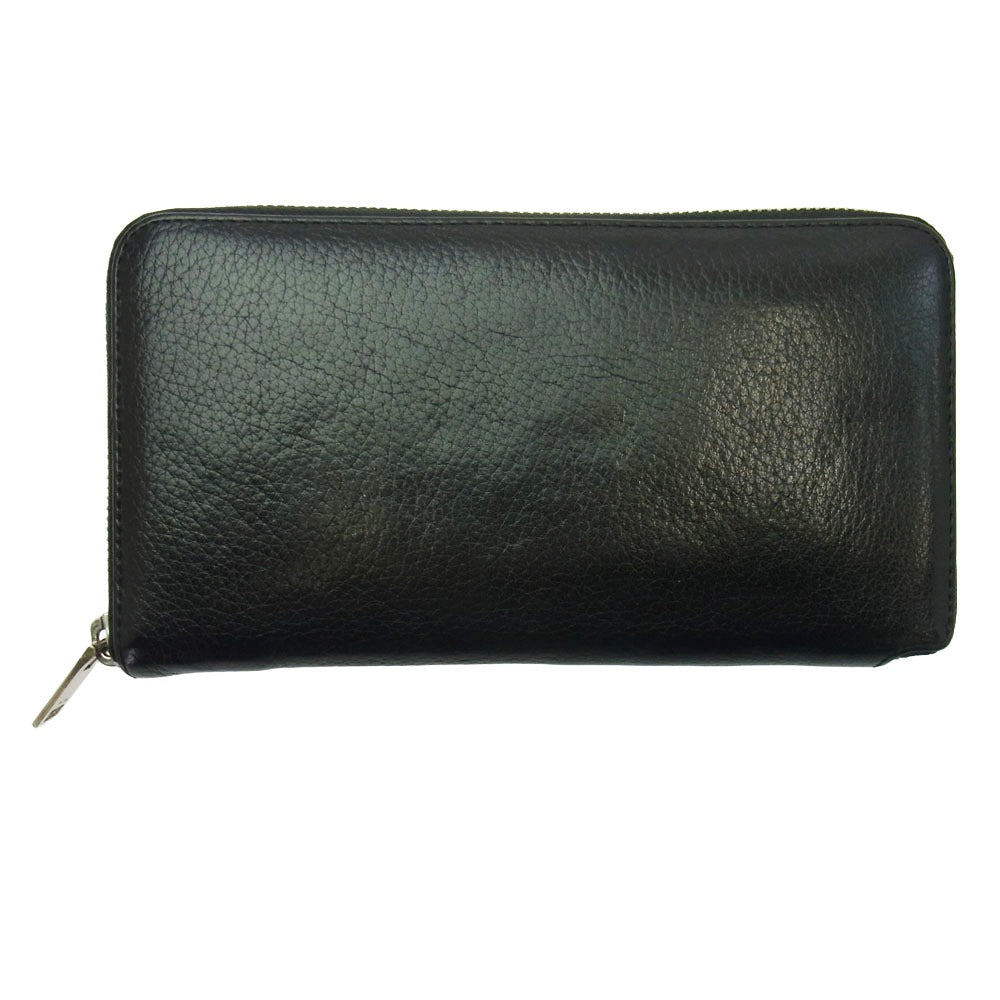 Ron Herman ロンハーマン Long Wallet ロング ウォレット ラウンドファスナー レザー 長財布 ブラック系【中古】