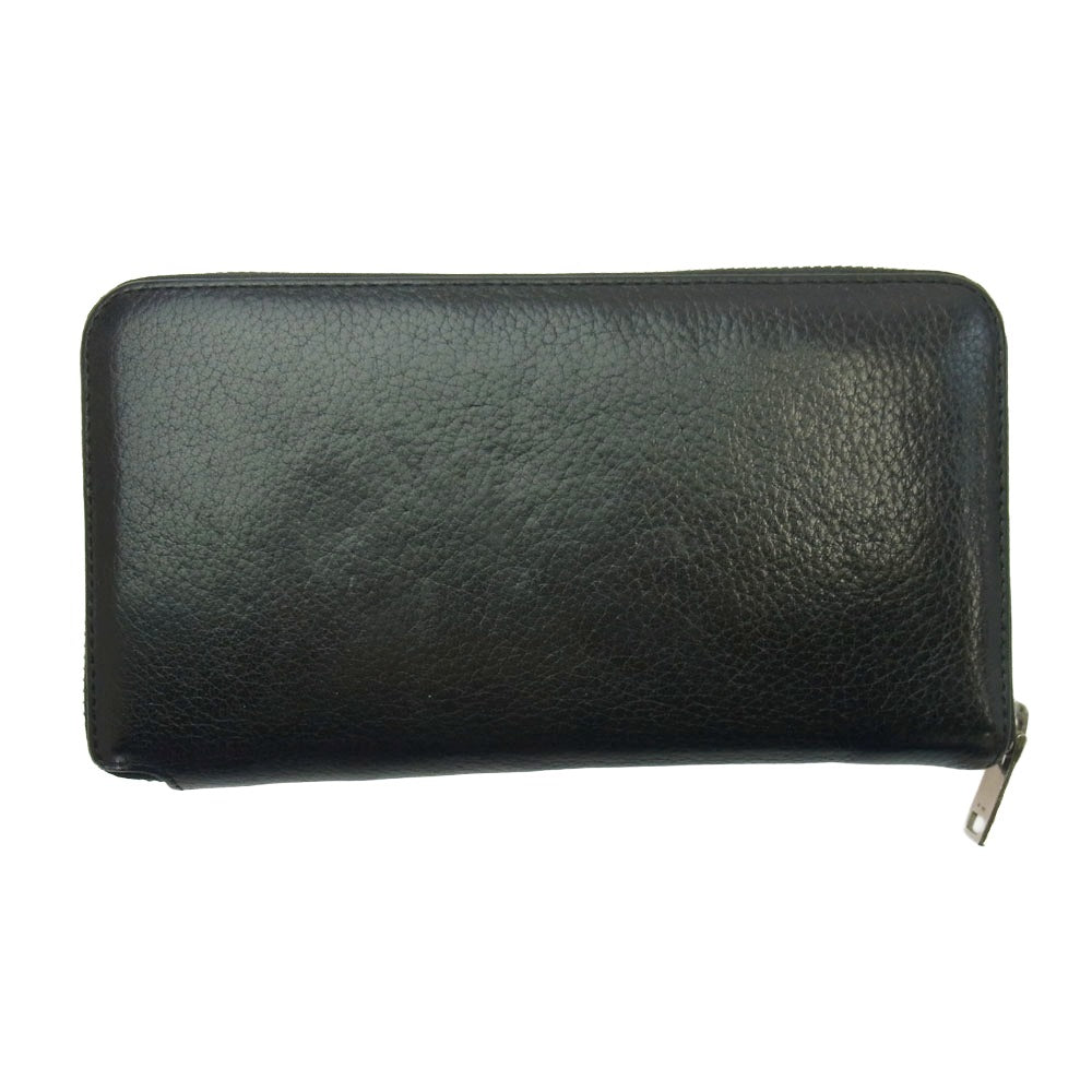 Ron Herman ロンハーマン Long Wallet ロング ウォレット ラウンドファスナー レザー 長財布 ブラック系【中古】