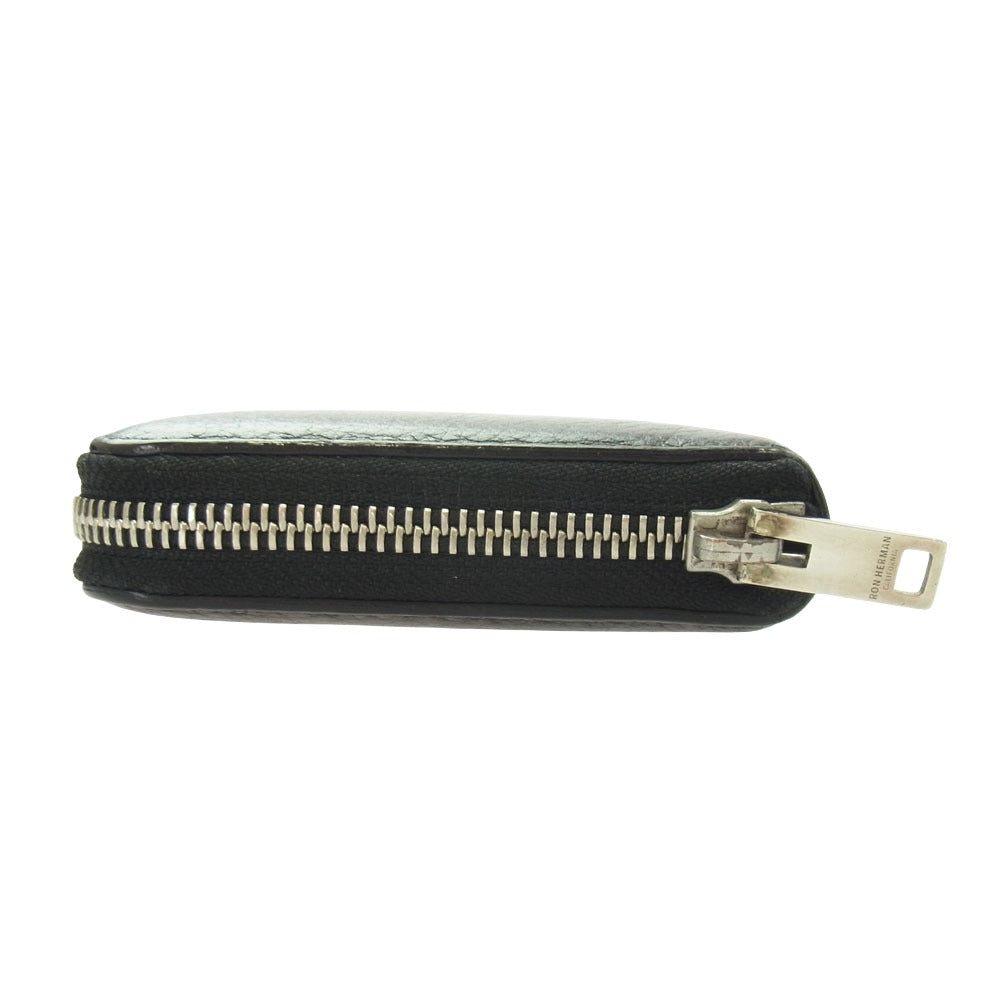 Ron Herman ロンハーマン Long Wallet ロング ウォレット ラウンドファスナー レザー 長財布 ブラック系【中古】