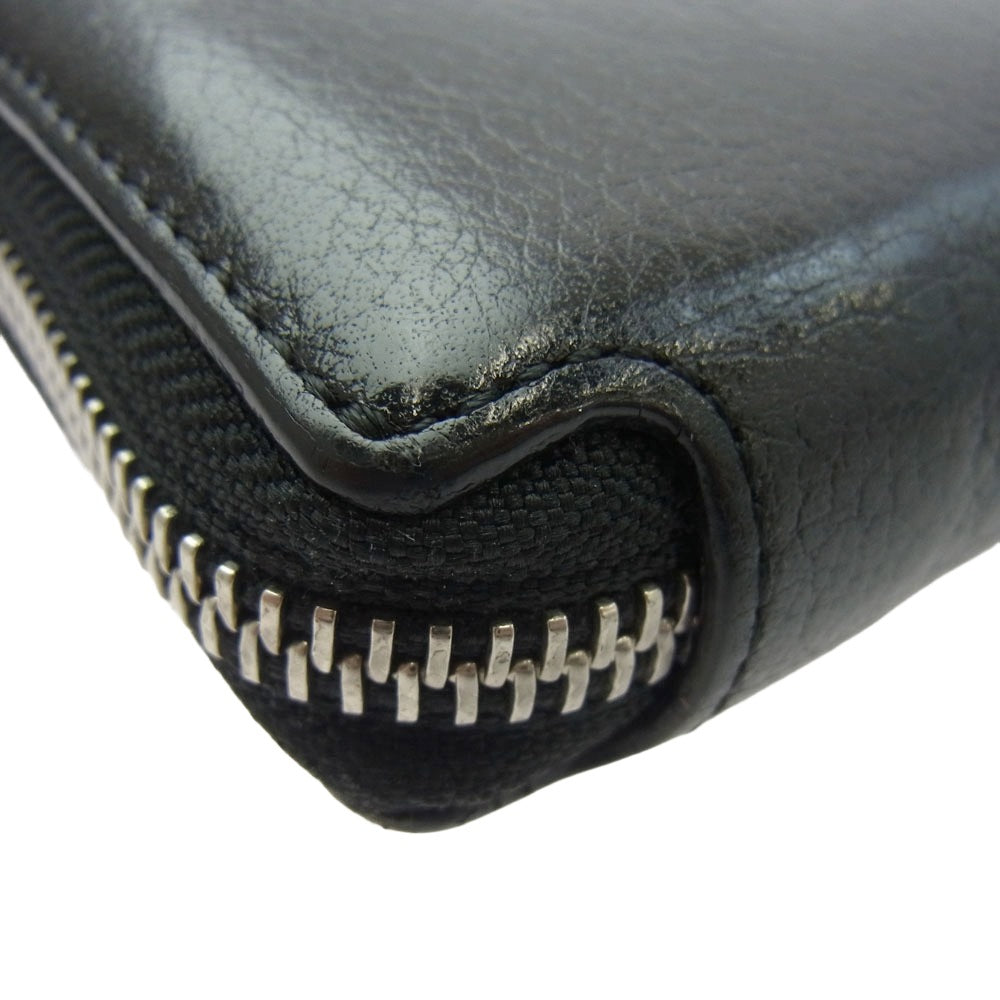 Ron Herman ロンハーマン Long Wallet ロング ウォレット ラウンドファスナー レザー 長財布 ブラック系【中古】
