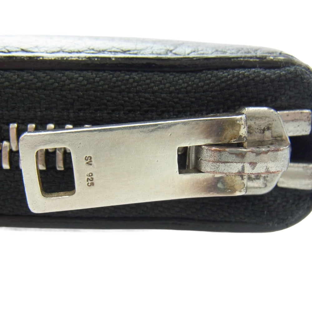 Ron Herman ロンハーマン Long Wallet ロング ウォレット ラウンドファスナー レザー 長財布 ブラック系【中古】