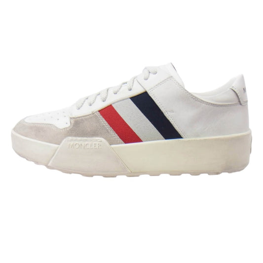 MONCLER モンクレール PROMYX VINTAGE トリコロールカラー レザー ローカットシューズ スニーカー グレー系 ホワイト系 42【中古】