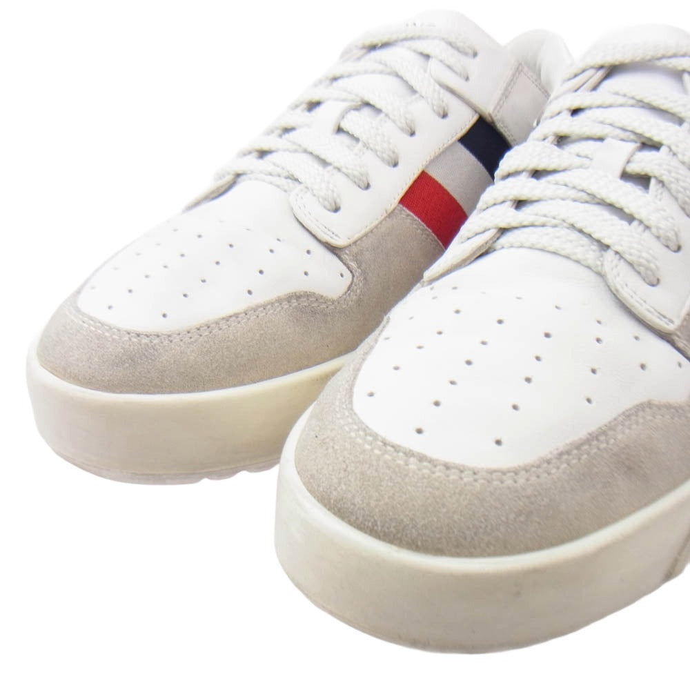 MONCLER モンクレール PROMYX VINTAGE トリコロールカラー レザー ローカットシューズ スニーカー グレー系 ホワイト系 42【中古】