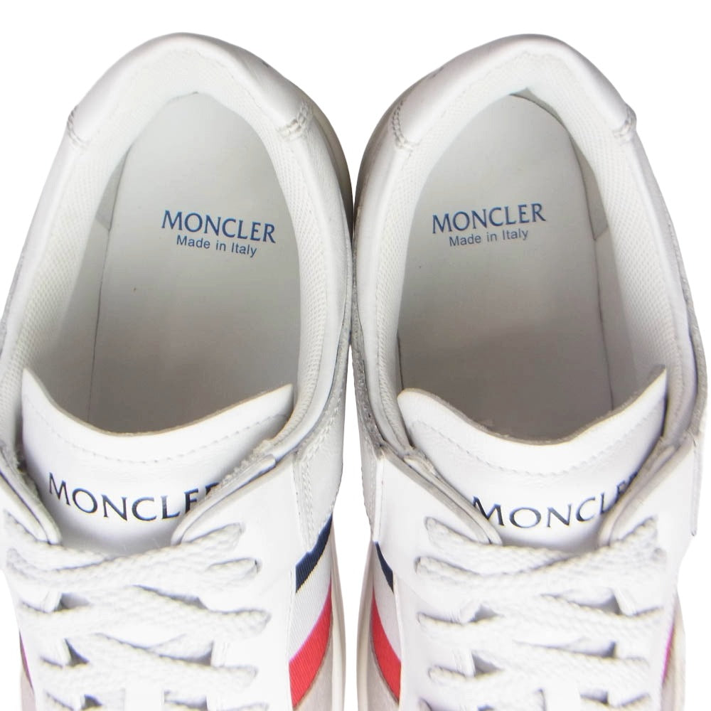 MONCLER モンクレール PROMYX VINTAGE トリコロールカラー レザー ローカットシューズ スニーカー グレー系 ホワイト系 42【中古】