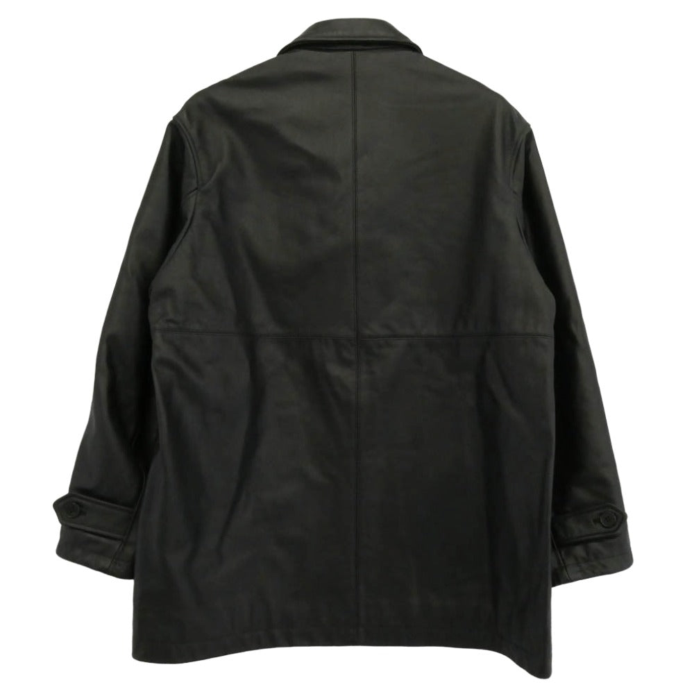 ユニバーサルプロダクツ 25AW 253-60702 LEATHER CAR COAT カウレザー カーコート ブラック系 3【極上美品】【中古】