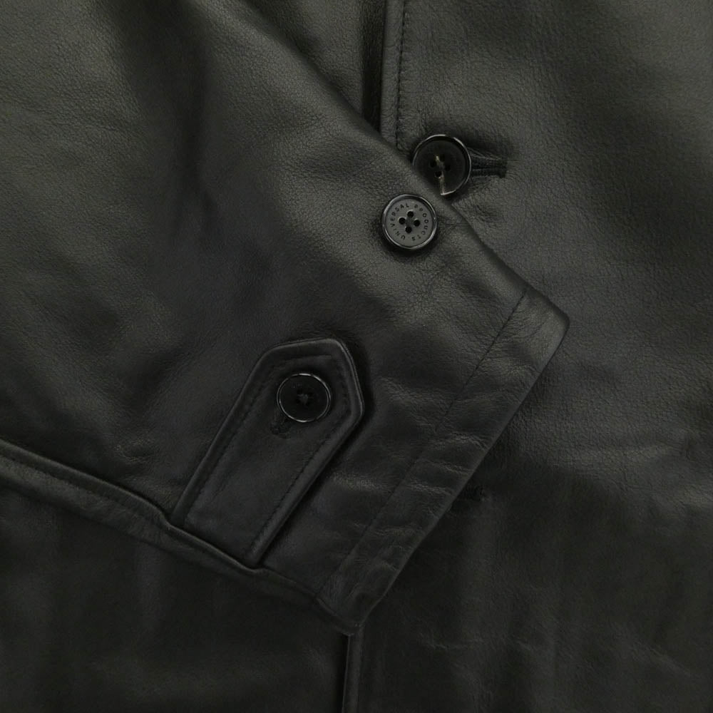 ユニバーサルプロダクツ 25AW 253-60702 LEATHER CAR COAT カウレザー カーコート ブラック系 3【極上美品】【中古】