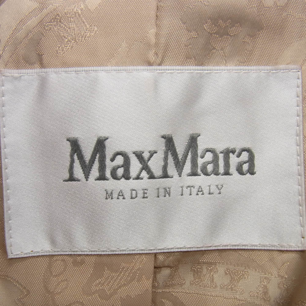 MAX MARA マックスマーラ 23101602336 テディベア アルパカ カシミヤ ロングコート ライトブラウン系 XS【中古】
