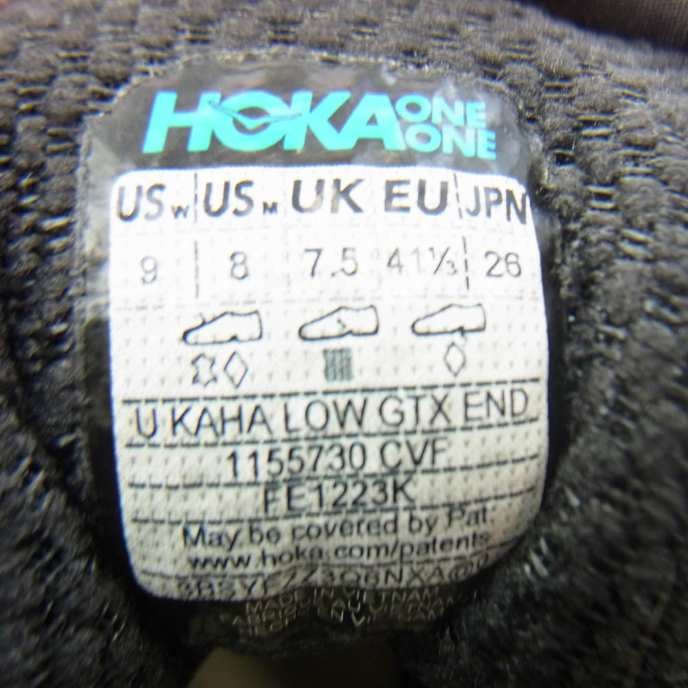 HOKA ONE ONE ホカ オネオネ 1155730 KAHA LOW GTX END カハ ロー ゴアテックス スニーカー カーキ系 26cm【中古】