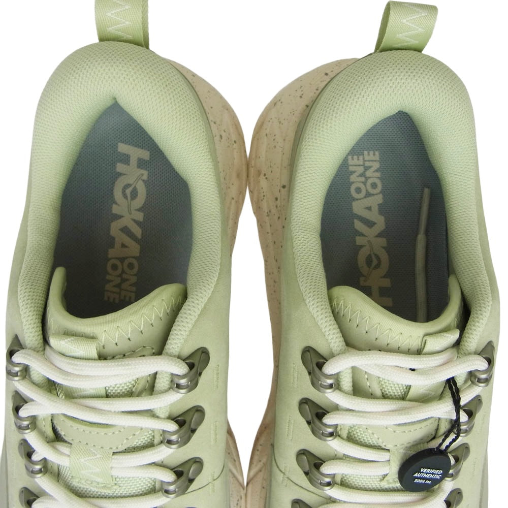 HOKA ONE ONE ホカ オネオネ 1147952 U TOR SUMMIT トーサミット スニーカー グリーン ライトグリーン系 25.5cm【極上美品】【中古】