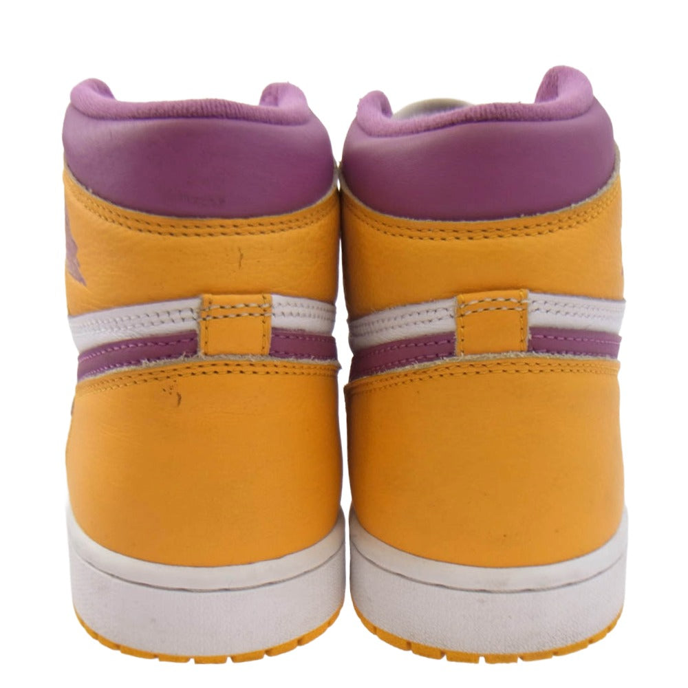 NIKE ナイキ 555088-706 AIR JORDAN 1 RETRO HIGH OG Brotherhood AJ1 エアジョーダン レトロ ブラザーフッド ハイカットスニーカー パープル系 イエロー系 28cm【中古】