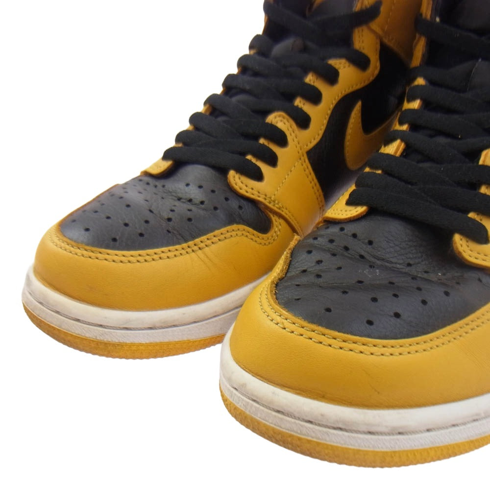 NIKE ナイキ 555088-701 Air Jordan 1 High OG Pollen AJ1 エアジョーダン1 ハイ パラン ハイカット スニーカー ブラック系 イエロー系 27.5cm【中古】