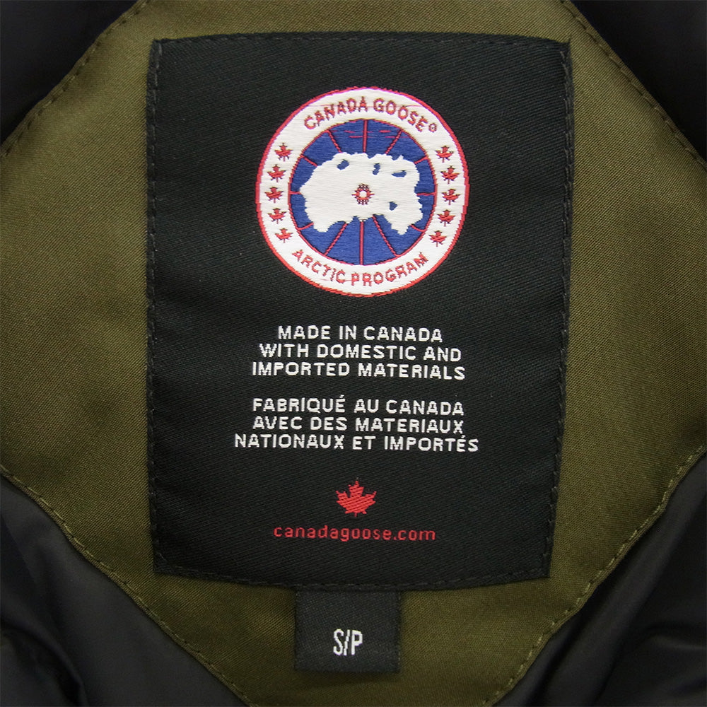 CANADA GOOSE カナダグース 3438JM ササビーリーグタグ JASPER PARKA ジャスパー パーカ ダウン ジャケット カーキ系 S【中古】