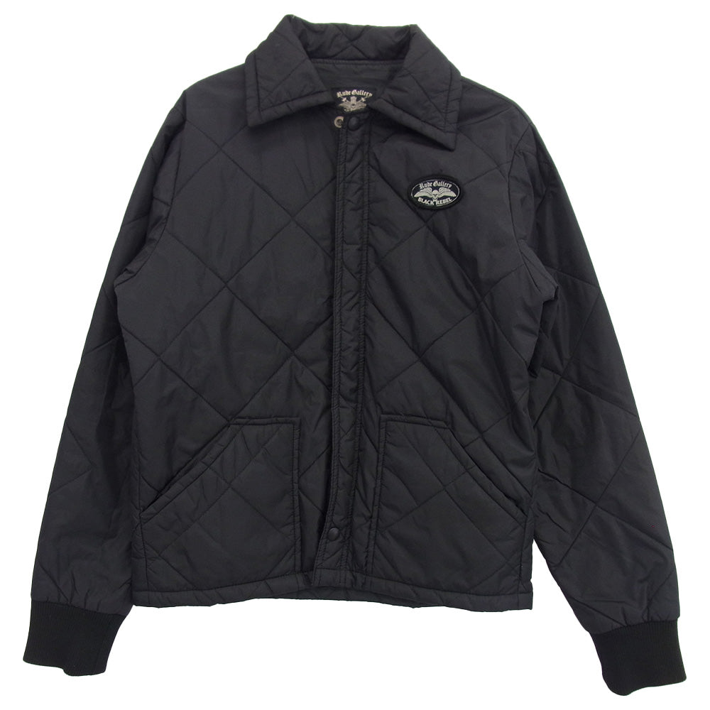 RUDE GALLERY BLACK REBEL ルードギャラリーブラックレーベル ナイロン キルティング ジャケット ブラック系 S【中古】