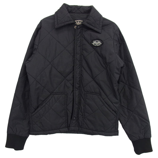 RUDE GALLERY BLACK REBEL ルードギャラリーブラックレーベル ナイロン キルティング ジャケット ブラック系 S【中古】