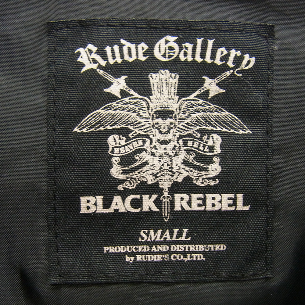 RUDE GALLERY BLACK REBEL ルードギャラリーブラックレーベル ナイロン キルティング ジャケット ブラック系 S【中古】