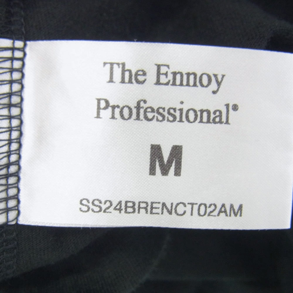 The Ennoy Professional ザ エンノイ プロフェッショナル 24SS SS24BRENCT02AM PACK T-SHIRTS 1P クルーネック 半袖 Tシャツ カットソー ブラック系 M【中古】
